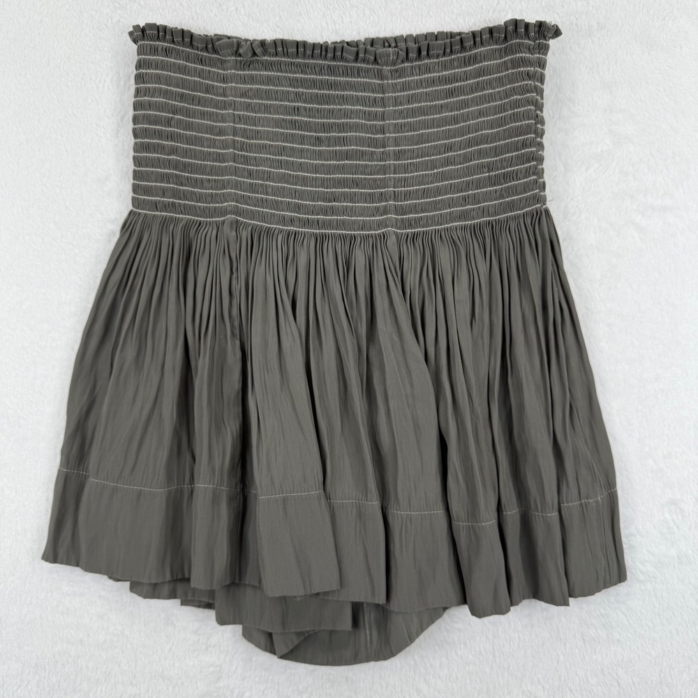 KOCH‎ Made in USA Gray Smocked culotte shorts Women's Size Small Polyester
